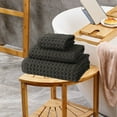 thumbnail image 4 of EUDIDV Soft Towel;Cotton Waffles Set Towel Skin Friendly Gift Waffles Towel Bath Towel Squares Towel Cotton 3 Piece Set;Towels for Bathroom, 4 of 6