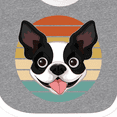 thumbnail image 4 of Inktastic Boston Terrier Dog Retro Sunset Boys or Girls Baby Bib, 4 of 4