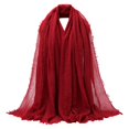 thumbnail image 2 of HuangHuanChen Shawl Wraps for Women Fashion Thin Scarf Tassel Soft Long Shawls Breathable Versatile Chiffon Scarves Elegant Shawls and Wraps for Evening Dresses One Size, 2 of 5