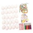 thumbnail image 1 of Kit de 25 adornos para huevos de Pascua, huevos artificiales, suministros multifuncionales para manualidades navideñas, rellenos para cestas., 1 of 9