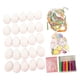thumbnail image 1 of Kit para decorar huevos de Pascua con 25 anillas y cintas para colgar. Huevos en para pintar, perfectos para actividades escolares., 1 of 9