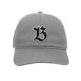 thumbnail image 2 of Daxton Old English 3D Alphabet Letters Numbers Initial Baseball Dad Hat - Light Grey, Letter B, 2 of 2