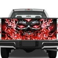 thumbnail image 2 of Lotusprinthandmade Skull Flame Tailgate Wrap 26"x66", Skull Truck Tailgate Sticker Decal Wrap, 2 of 5