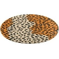 thumbnail image 4 of Leopard Print Pattern Round Small Area Rug, Print Non Slip Washable Floor Mat, Soft Throw Rug for Living Room, Powder Room Entryway, Bathroom, Bedside, 4 of 6