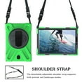 thumbnail image 3 of For Samsung Galaxy Tab S4 Case 10.5 inch SM-T830/T835/T837, 360 Hand Strap, Shoulder Strap, Kickstand, Rugged Drop Protection, Green, 3 of 7