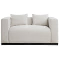 thumbnail image 4 of Meridian Furniture Alfie Beige Linen Textured Fabic Loveseat, 4 of 36