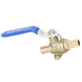 thumbnail image 2 of 4 Pcs XFITTING Barb Crimp Pex 1/2 Inch Ball Valve With Drop Ear With Blue Handle, Cold, 24-1-4=4XX, 2 of 5