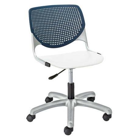 KOOL Armless Home and Office Computer Chair, White