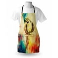 thumbnail image 3 of Parrot Apron Grunge Parrot Figure Vintage Paper Background Smart Talkative Flying Mascots Print, Unisex Kitchen Bib Apron with Adjustable Neck for Cooking Baking Gardening, Multicolor, by Ambesonne, 3 of 3