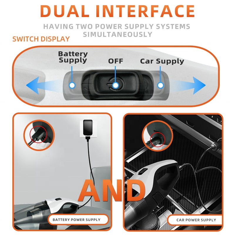 Upgraded 2025 Cordless Handheld Vacuum Cleaner, Rechargeable 6000mAh, 90-100W Powerful Suction 7500Pa, Car & Home Portable Mini Vac with HEPA Filter, Wet Dry Use Car Charger