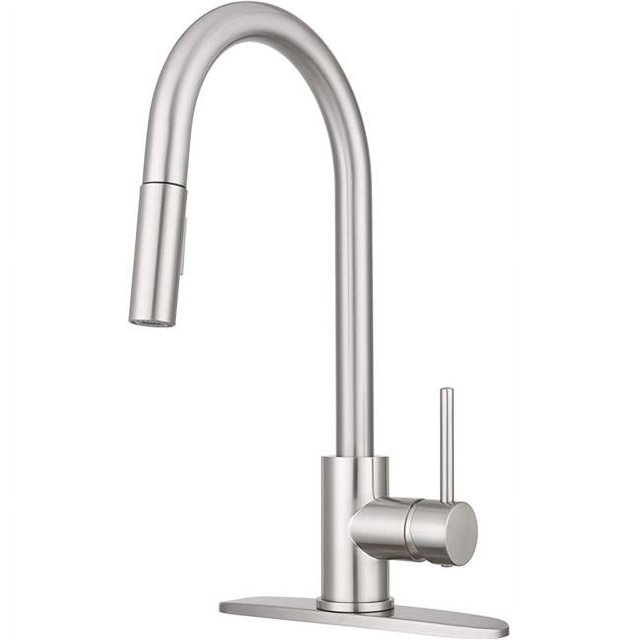 Dura Faucet DFNMK540SN Touch Sensor Pull-Down RV Kitchen Faucet, Satin Nickel