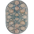 thumbnail image 2 of Rugs.com Lola Collection Rug – 5' x 8' Oval Oval Blue Medium Rug Perfect For Living Rooms, Large Dining Rooms, Open Floorplans, 2 of 8