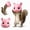 Pink, variant on Squirrel Head Feeder, Big Head Animal Feeder for Outdoor Patio Garden Decor, for Outside Garden Yard Backyard Patio Porch