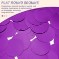 thumbnail image 3 of Uxcell 50 Pcs Flat Round Sequins 50mm/2 Inch Loose Paillettes Craft Sewing Sequins with Single Side Hole for DIY Embroidery Clothing Jewelry Making, Purple, Silver Tone, 3 of 6
