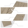 USNSM Men's Elastic Waist Twill Cargo Pants Button Fly Straight Leg ...