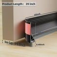 thumbnail image 3 of 39"Door Sweep for Bottom of Door with Brush,Silicone Under Door Draft Stopper Reduce Noise,Adhesive Door Gap Filler Bottom for Exterior & Interior Doors Blocker Dust Cold Air,Black, 3 of 7