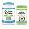 Orgain - Organic Vegan, Gluten Free Plant Based Protein & Greens Powder - Vanilla Bean (1.94 LB) + Superfoods Powder - Original (0.62 LB)