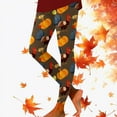thumbnail image 2 of Bibifish Women's Leggings Thanksgiving Pattern High Waisted Stretch Leggings Slim Fit Casual Wear Festive Pattern Comfortable Pants, 2 of 5