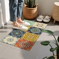 thumbnail image 4 of Bohemian Retro Floral Non-Slip Entryway Door Mat,Boho Indoor Decor Durable Low Plush Door Mat,Washable Welcome Rug for Patio Hallway Home Decor 16x24 Inches, 4 of 7