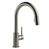 Delta Trinsic Single Handle Pull-Down Kitchen Faucet, Black Stainless