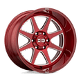 thumbnail image 2 of XD Aluminum Rim XD844 PIKE 20X9in Brushed Red with Milled Accent Finish, XD84429087918, 2 of 2