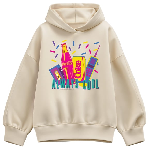 Coca-Cola - Coke Always Cool Oversized Fleece Hoodie Sweatshirt