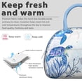 thumbnail image 3 of Insulated Lunch Bag Women, Reusable White Blue Sea Hawaiian Turtle Tortoise Ink Painting Tote Lunch Box, Leakproof Cooler Lunch Bags for Work Office Travel Picnic, 3 of 4