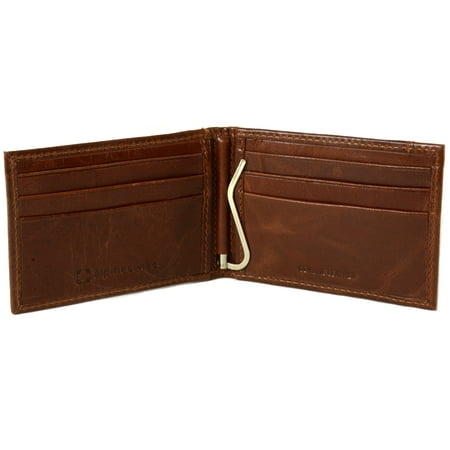 Alpine Swiss - Alpine Swiss Mens Bifold Money Clip Spring Loaded Leather ID Front Pocket Wallet ...