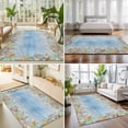 thumbnail image 4 of Large Area Rugs 5'x8', Summer Beach Starfish Carpet Runner Indoor Outdoor Rugs Home Decor Aesthetic, Blue Coastal Ocean Conch Wood Grain Non Slip Mats Washable Accent Rug for Living Room Bedroom, 4 of 8