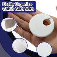 thumbnail image 4 of 2pcs 1-1/2 Inch Desk Grommet Plastic Desk Hole Cover White Cable Hole Cover D, 4 of 7