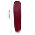 thumbnail image 3 of Dengmore Women's Black Long Straight Wig Medium Parted Long Bangs Wig Synthetic Wigs for Women Middle Part Wig, 3 of 4