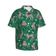 thumbnail image 2 of Daiia Tropical Leopard Hawaiian Shirt for Men Gentle Cotton Regular Short Sleeve Casual-Large, 2 of 9