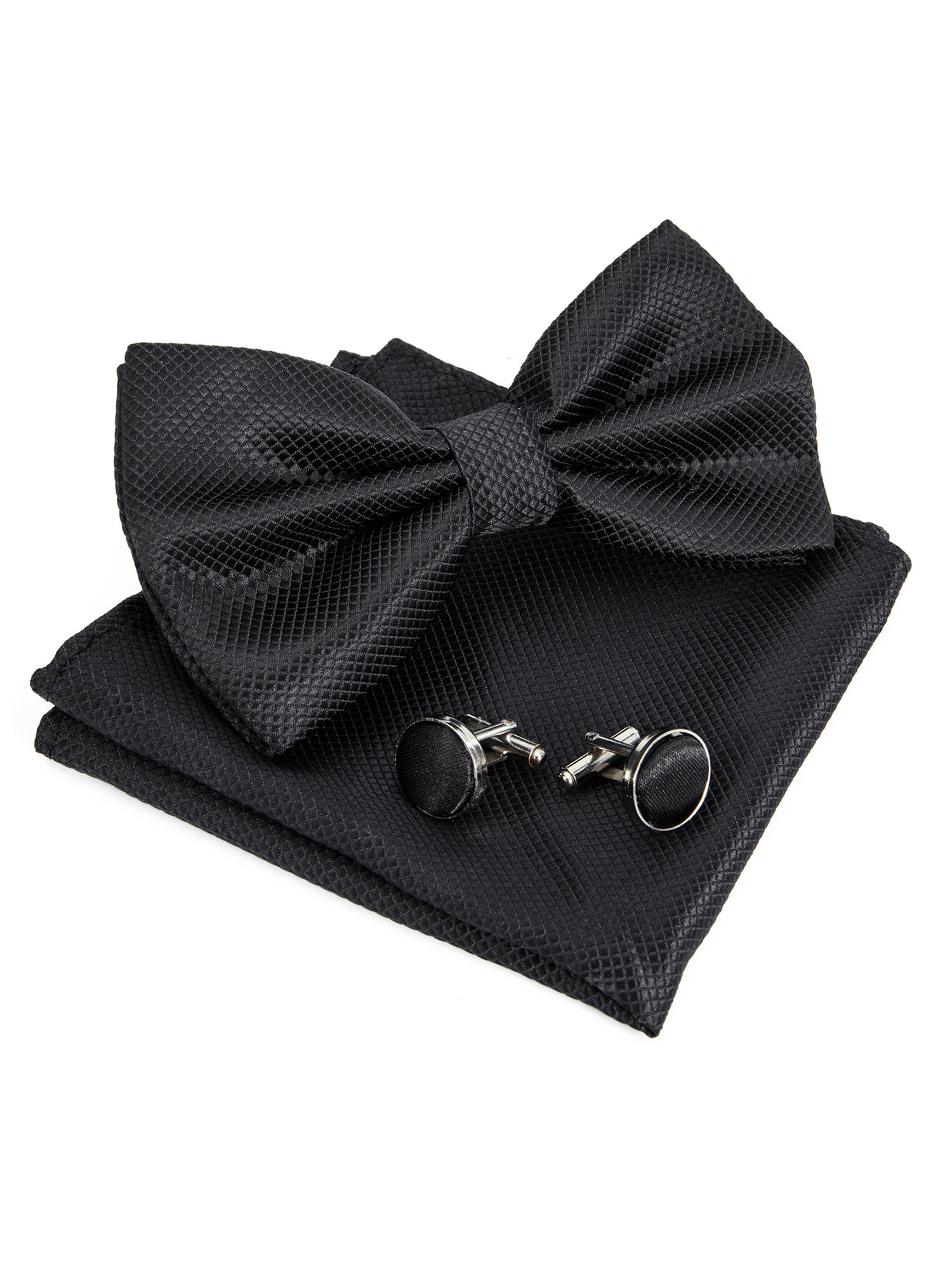 Details about   New Men's micro fiber Pre-tied Bow tie & hankie dark gray purple paisley formal