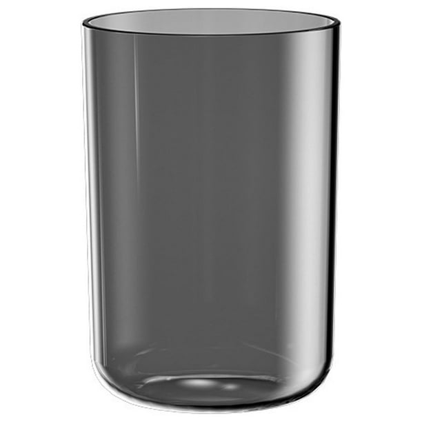 Juego de vasos de plástico transparente para enjuague bucal | Portacepillos de dientes y vaso para lavar de 290 ml | Material duradero de grado alimentario, inodoro, borde redondo y brillante |