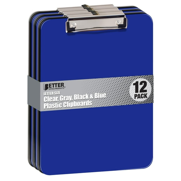 Set de 12 portapapeles Better Office Products en colores surtidos