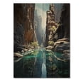 thumbnail image 3 of Designart "Canyon Depths" Landscape & Nature Print on Natural Pine Wood, 3 of 5