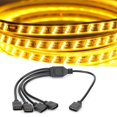 thumbnail image 2 of 6 uds Cable divisor LED de 4 pines Cable conector para tira de luz LED RGB para Cable negro 3528 5050 1 a 4, 2 of 8