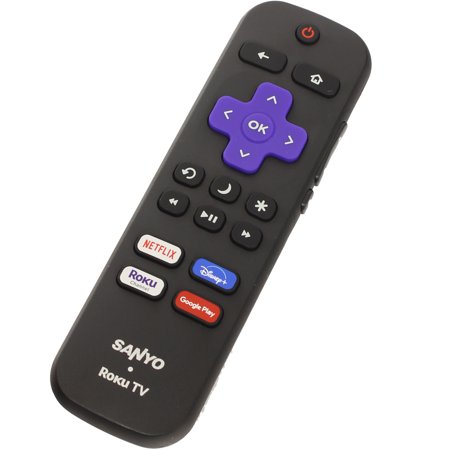 Genuine SANYO 3226000924 RC-ALIR Roku Smart TV Remote Control w/App Shortcuts (Used)