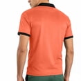 thumbnail image 5 of Hearthz Men’s Polo Shirts with Pocket Quarter Zip Men's Short-Sleeve Shirt Business Casual Lapel Collar Men's Hiking Shirts ,Orange XXL, 5 of 9