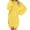 Yellow, variant on Ashirexll Dresses for Women Fall Casual Plus Size Medium Length Long Sleeve Round Neck Loose Plush Dress Pink XXL