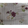 thumbnail image 4 of oneOone Georgette Viscose Dark Magenta Fabric Stripe|Leaves & Floral Artistic Sewing Craft Projects Fabric Prints By Yard 42 Inch Wide, 4 of 4