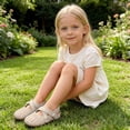 thumbnail image 6 of ZACPNCV Girls Mesh Mary Jane Ballet Flats Comfortable Dress School Shoes Toddler, 6 of 9