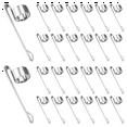 thumbnail image 2 of Metal Pencil Clips Slide on Pocket Snap in, Holder Clip Hangable Portable Clips, 60 Pcs, 2 of 6