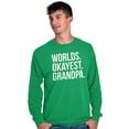 thumbnail image 5 of Worlds Okayest Grandpa Funny Men's Long Sleeve Tee T Shirt Brisco Brands M, 5 of 5