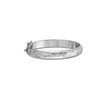Sterling Essentials Sterling Silver 7 inches Engraved Bangle