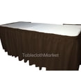 thumbnail image 2 of 17' Ft. POLYESTER PLEATED TABLE SET SKIRT skirting Trade show 24 colors Catering", (Color: Brown), 2 of 3