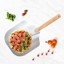 RKZDSR Removable And Collapsible Aluminum Pizza Peel With Wood Handle Kitchen Appliances