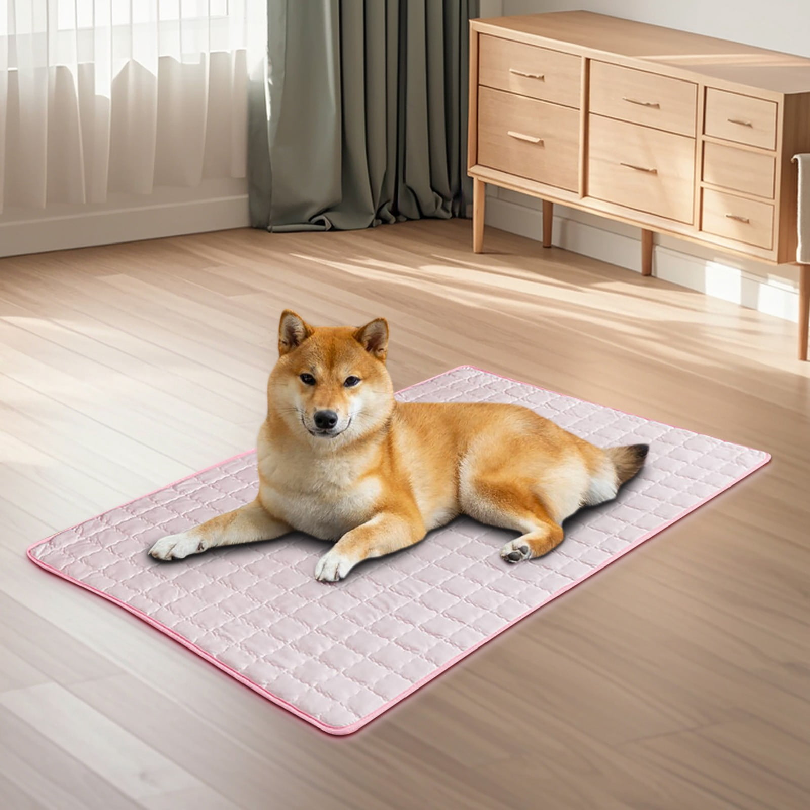 Extra Large Dog Cooling Mat Giant Pet Cooling Pad XXL Ice Silk Mat Jumbo Cooling Mat for Multiple Pets 59x39 Inches Huge Dog Bed Mat Non-Slip Cooling Surface