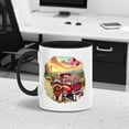 thumbnail image 5 of Be My Valentine's Yorkshire Terrier Truck Full of Love Flower Balloon 11oz Accent Two-tone Mug Yorkie Dog Lover Gifts Coffee Tea Cup - 02029, 5 of 5
