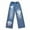 Sky Blue, variant on TOOYOU Girls Jeans Demin Pants Bowknot Wide Leg Flare Cargo Jeans Boot Cut Bottom Denim Pants Versatile Straight-Leg Pants Lightweight Sports Trousers For Sweet Girls Size 4-5 Years Sky Blue